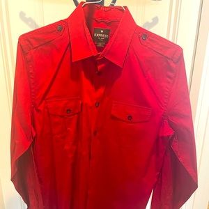 RED MENS EXPRESS MK2 FITTED SHIRT LARGE